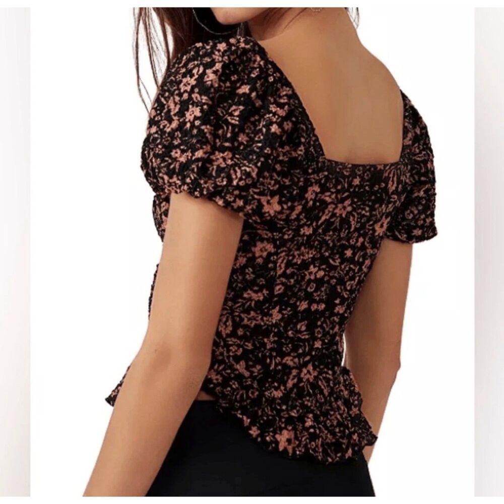 Free People Oh Baby Corset Style Top Sz L Whimsigoth Witchy Fairy Grunge Goth - Picture 7 of 11